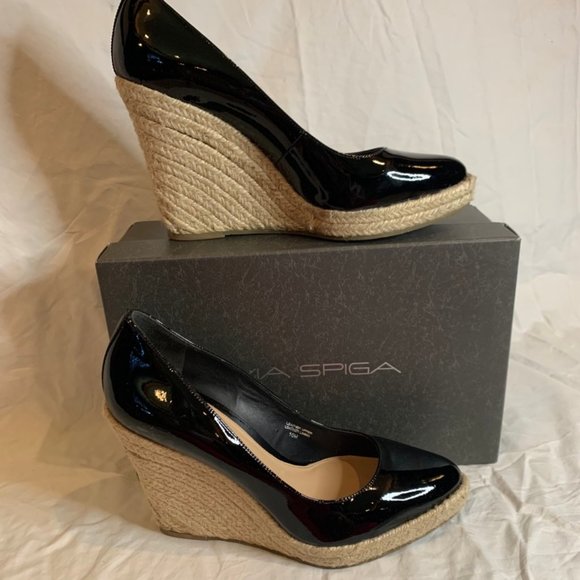 Via Spiga Shoes - Via Spiga Patent Espadrille Wedges